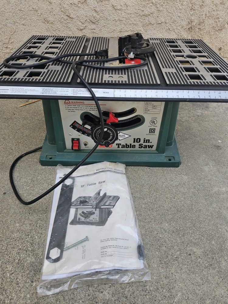 10 In Table Saw