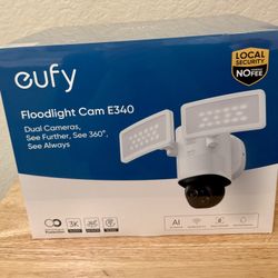 eufy Security Camera Floodlight Camera E340 Wired, Security Camera