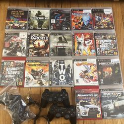 PlayStation 3…PS3…2 Controllers…17 Games