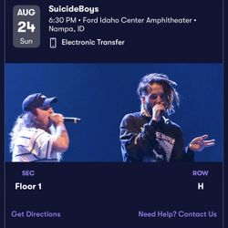 2 suicideboys concert tickets right behind pit