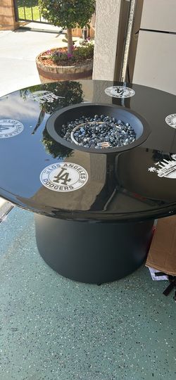 Dodgers fire pit table