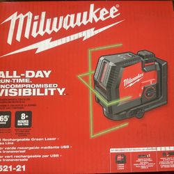 Milwaukee USB Rechargeable Green Laser - Cross Line ❌no low offer❌
