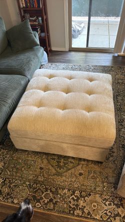 Large tan ottoman for sale