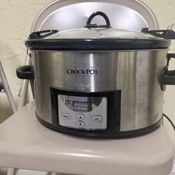 Crock-Pot 6-Quart Cook & Carry Programmable Slow Cooker - Stainless Steel