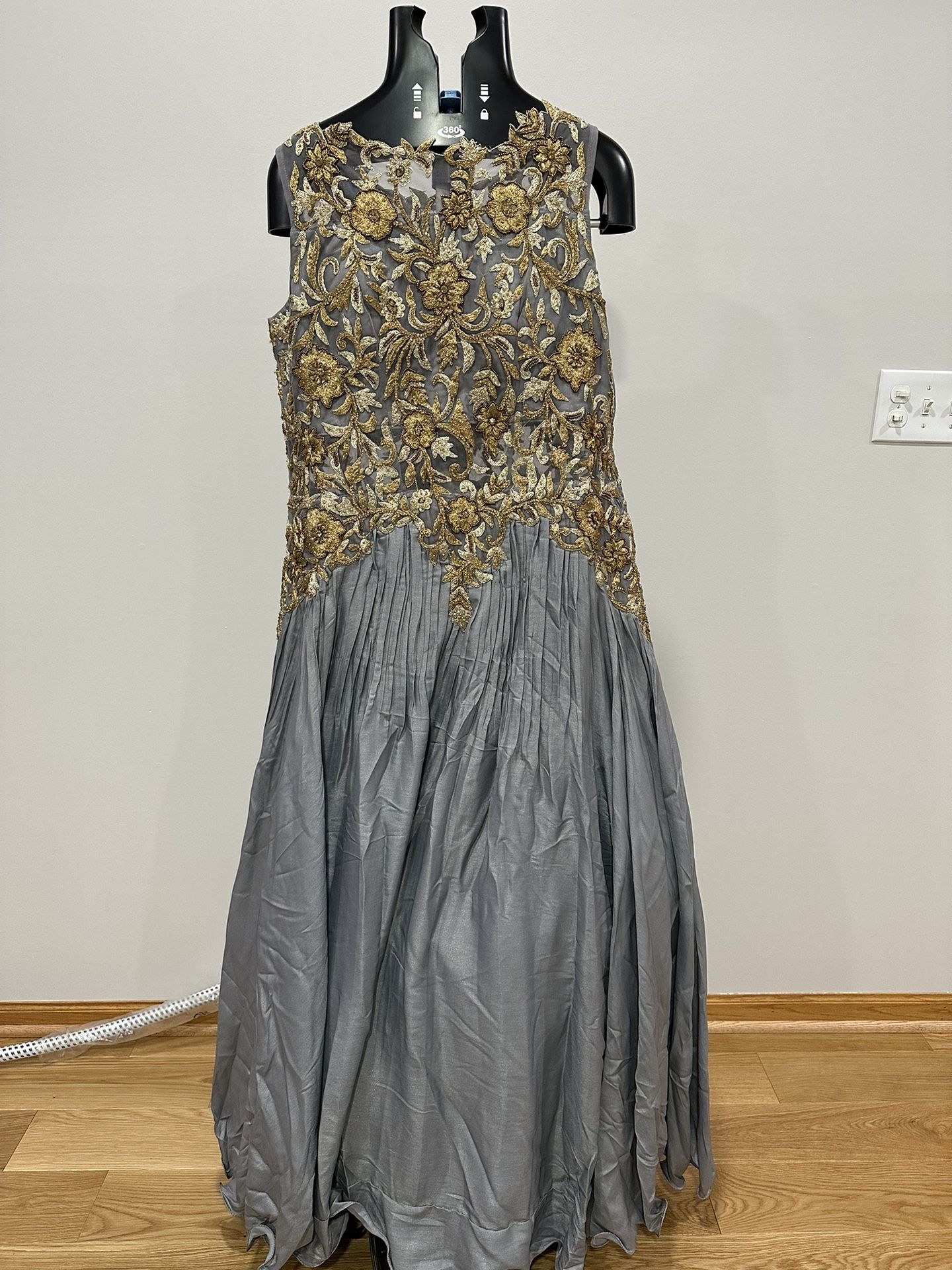 Heavy Light Gray Indian Gown