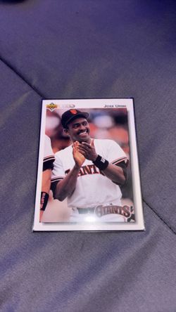Upper deck 1992 JOSE URIBE GIANTS BASEBALL CARD
