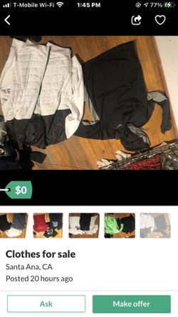 Clothes for sale
