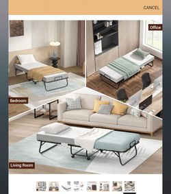 Foldable bed  with Mattress and storage cover