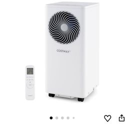 8200 BTU Portable Air Conditioner, 3-in-1 Floor AC Unit with Fan & Dehumidifier, 24H Timer, Sleep Mode, Remote Control, Drain Hose & Window Installati