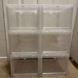Drop Front Shoe Containers 