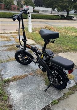 URLIFE Folding Electric Bike for Adults, 14" Portable Commuter ebikes, 20-40 Mile Long Range, 500W Peak Motor, 20MPH, UL 2849 Mini Bikes for Teens