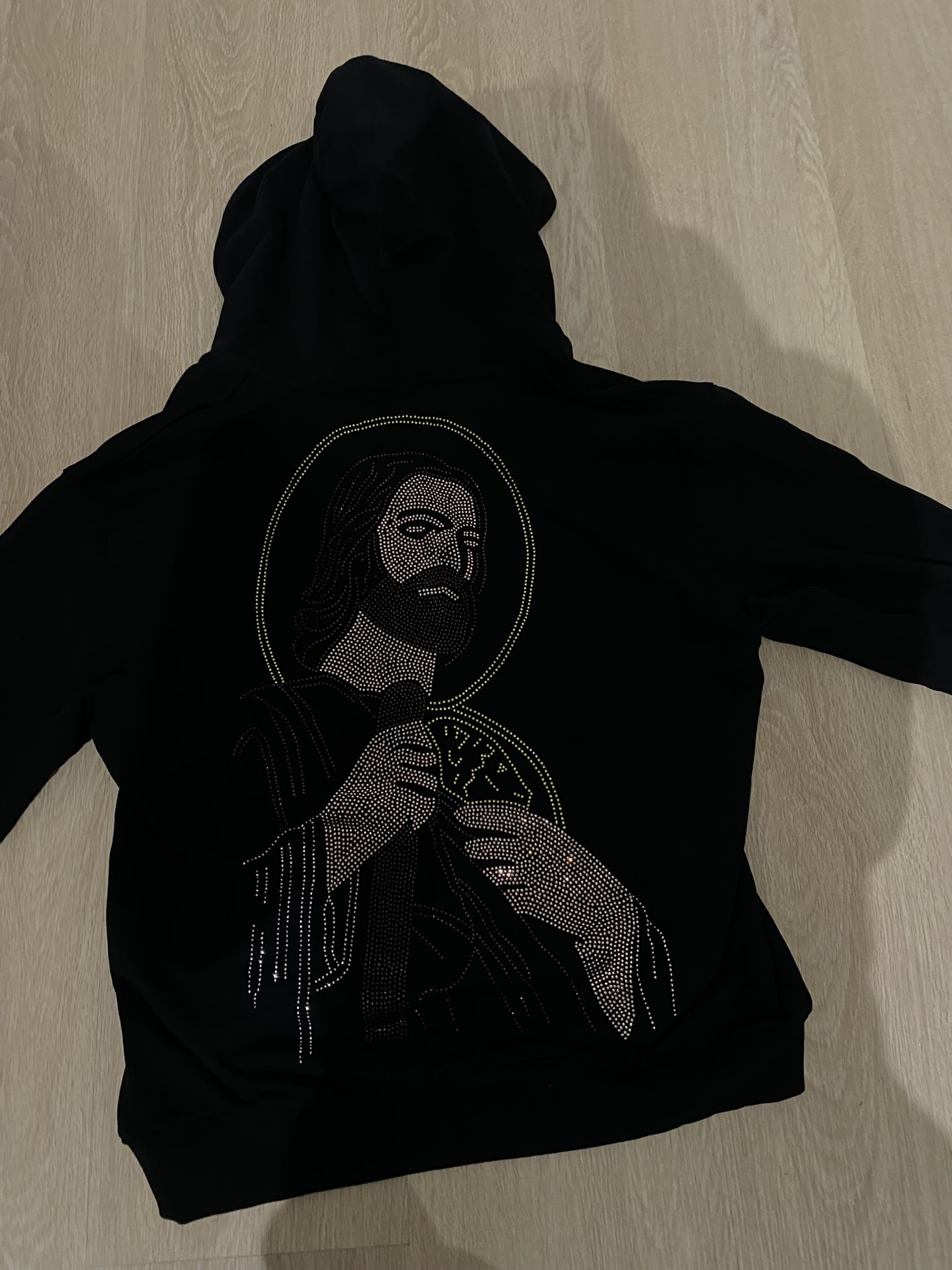 San Judas Tadeo Rhinestones Sweater 