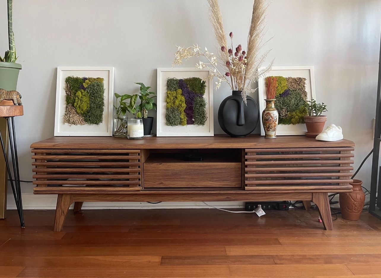 Walnut Brown Mid Century TV Stand