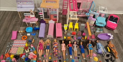 Massive Barbie Mega Bundle – Dollhouses, Vehicles, Dolls & Tons of Accessories!