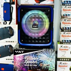 Portable Battery Speaker with LED Lights