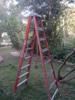 Louisville Fiberglass Ladders 6' and 8'. Rated 300 lb