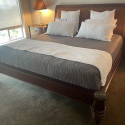 Beautiful Cherry Wood Bedroom Set , King Bed , 2 Night Stands , 1 Dresser 