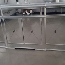 Mirrored Buffet Style Sideboard