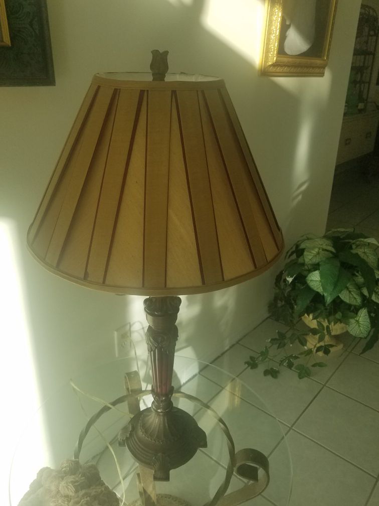 2 end table lamps , 1 stand lamp