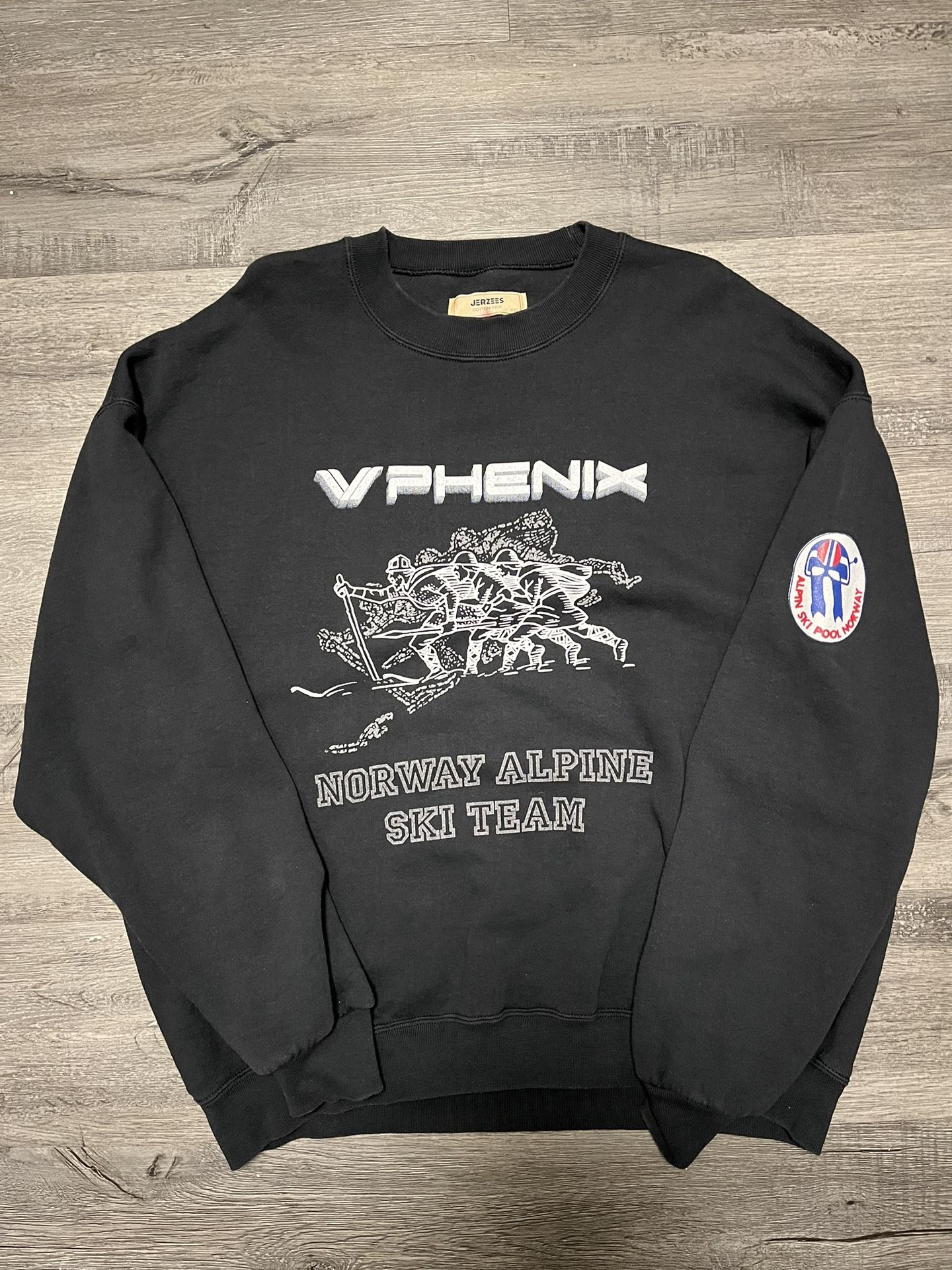 Vintage Crewneck PHENIX Norway Alpine Ski Team Snow Size 2XL Black