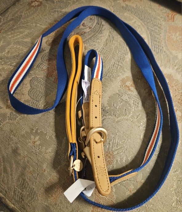 Red white and blue dog leash in great condition works well