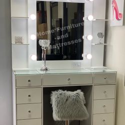 Vanity Set Hollywood Mirror LED Lights Makeup Table✨New