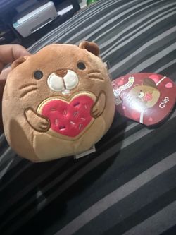 Rare Valentine's Day Edition Squishmallows Chip The Beaver 5” NWT