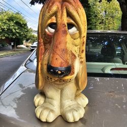 Sad Bassett Hound Piggy Bank Vintage