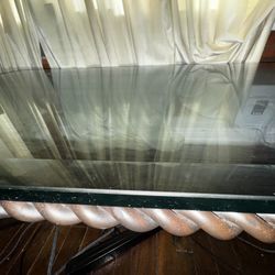 Real Iron Thick Glass Table - Coffee Book Table. 
