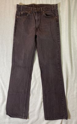 Vtg Levi's Mens 517 Orange Tab Slim Bootcut Brown Jeans W33 L34 Made In USA