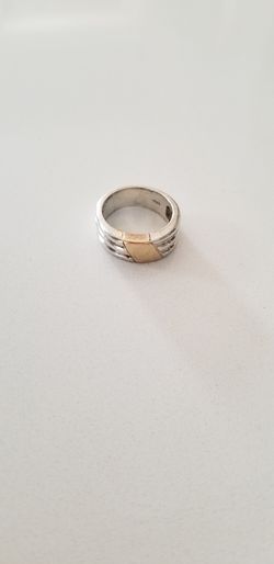 Silver and Gold Ring Size 7