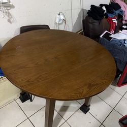 Small wood dining table