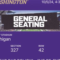 2 Tix UW/UM $120 TOTAL