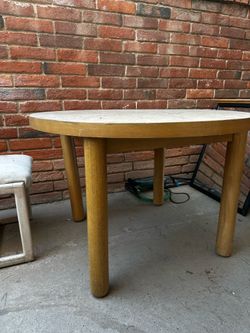Wooden dining table.