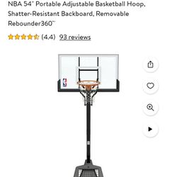 Nba 54" Basketball Hoop. Rebounder 360