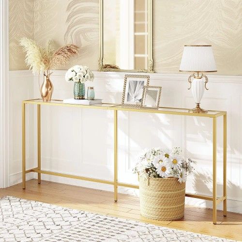 Gold Console Table