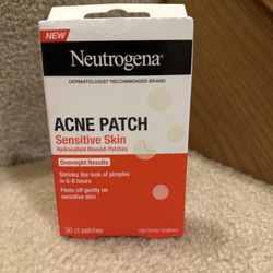 Neutrogena Hydrocolloid Sensitive Skin Acne Patches, 2 Sizes, 30 Ct new $7
