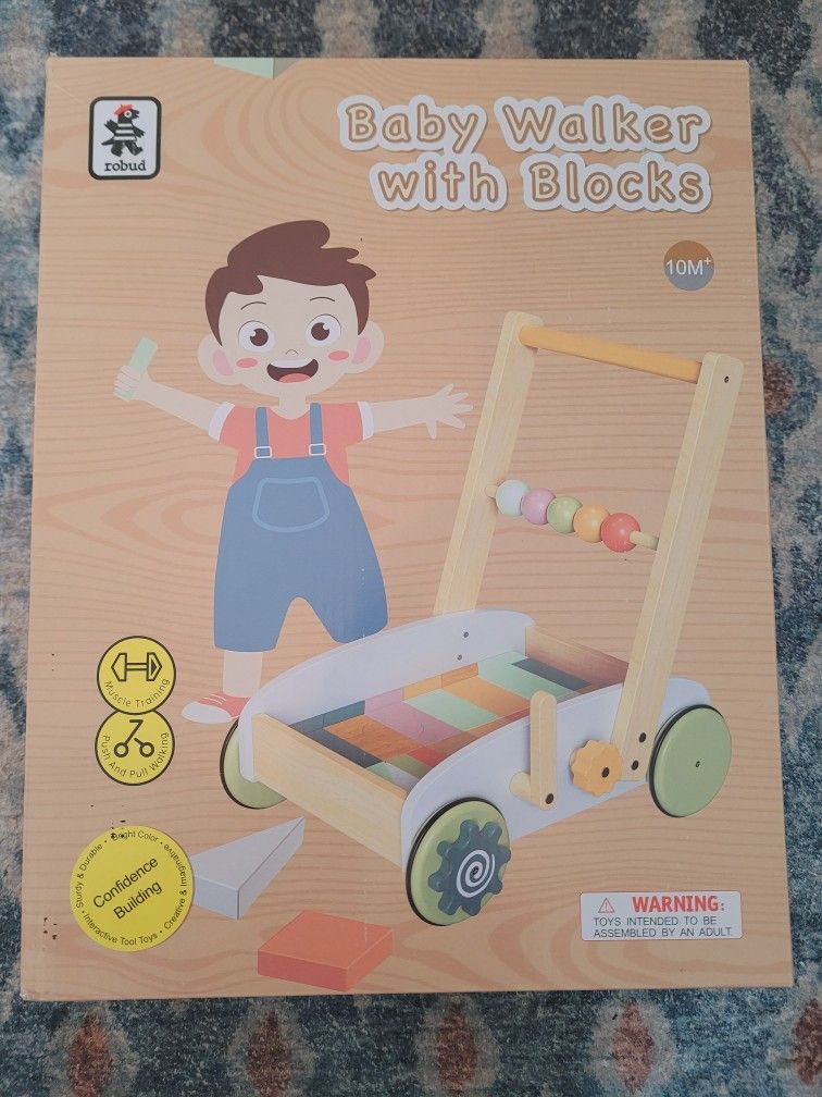 Robud Baby Walker With Blocks