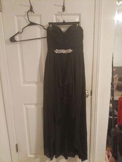 SEXY BLACK EVENING DRESS Lacy Rhinestone Size Small