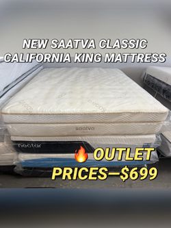 NEW SAATVA CLASSIC CALIFORNIA KING MATTRESS