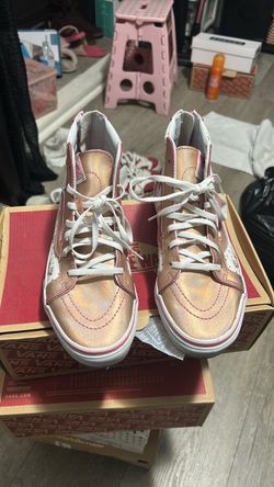 Vans High-Top Sneakers Rose Gold Iridescent