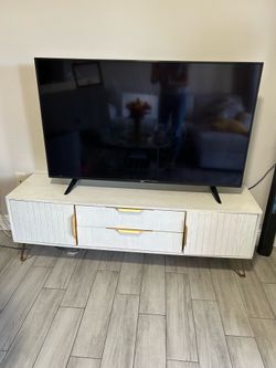 White and Gold Table for TV