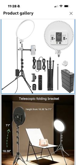 Large Ring Light with 72" Tripod Stand, (White, 13)