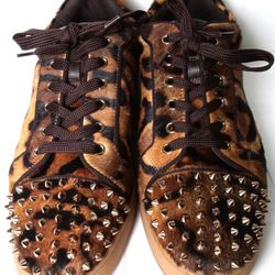 Christian Louboutin Seavaste 2 Sneakers 42.5 Men Pony Bengal hairy calf leather