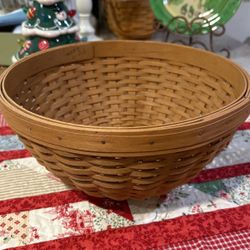 Large Handwoven Longaberger Basket/Bowl…11”