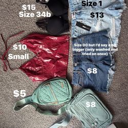 New items clothing bags bra