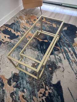 Gold Glass Coffee Table