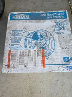 Broan gable mount powered attic ventilator