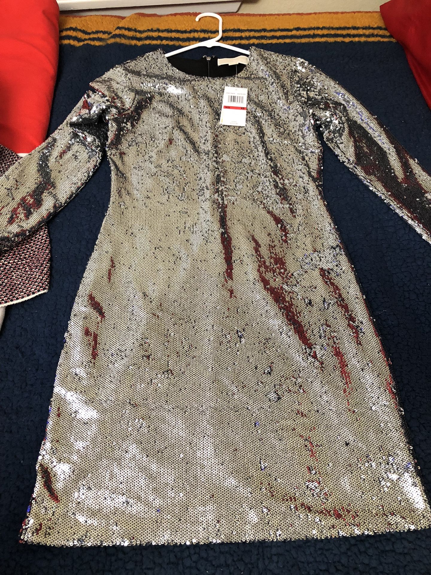 michael kors silver sequin dress Michael Kors Collection