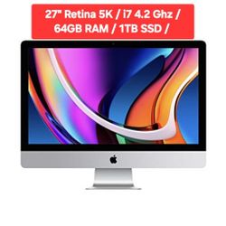 27” iMac 5K (Late 2017) – i7 4.2 GHz | 64 GB RAM | 1 TB SSD – Pro-Ready & Mint 
